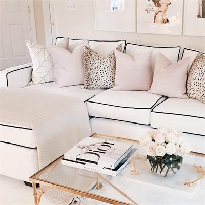 Futon Sofa with Piping