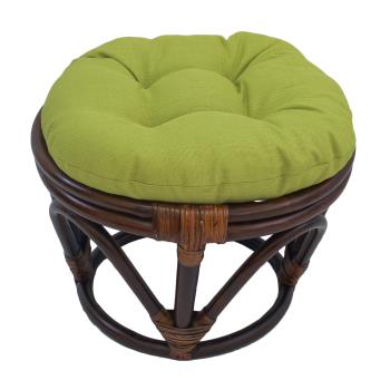 Footstool with solid outdoor cushion