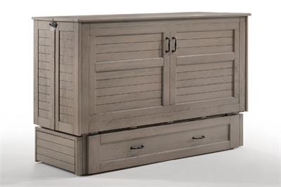 Poppy Brushed Driftwood Cabinet Bed
