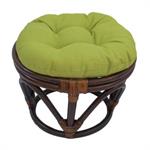 Footstool with solid outdoor cushion