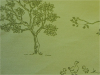 Organic Cotton Animal Farm Green Printed Sateen