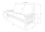 Washington Futon Frame Dimensions